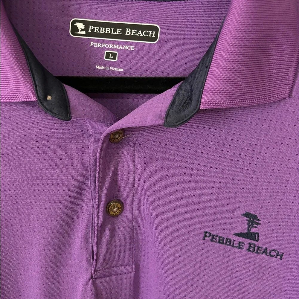 🔥 Pebble Beach Performance Golf Shirt Size Large - Picture 2 of 2